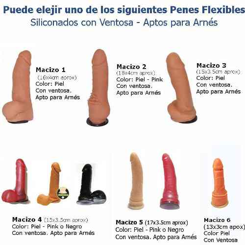 Arnes De Cuero + Pene Macizo Simil Piel - Imagen 2