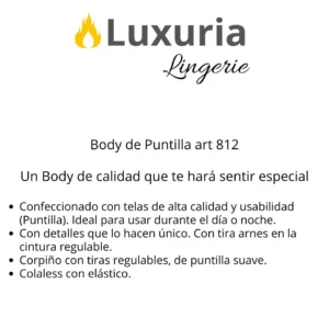 Body Vallery Encaje (Art 812) Talle 90 al 110: imagen 3