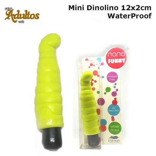 Mini Dinolino - Vibrador Consolador 12x2cm - WaterProf